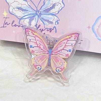 

5pcs Butterfly acrylic clip, girl s heart test paper dovetail clip, photo clip, double-sided corner clip