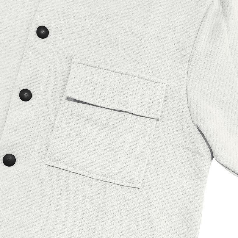 Autumn Casual Heavyweight Twill Lapel Long-sleeved Top European and American Single-breasted Men's Solid Color Slim-fit Jacket