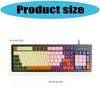 Gaming Keyboard with Tactile Feedback Color Illumination Waterproof Construction Universal Compatibility