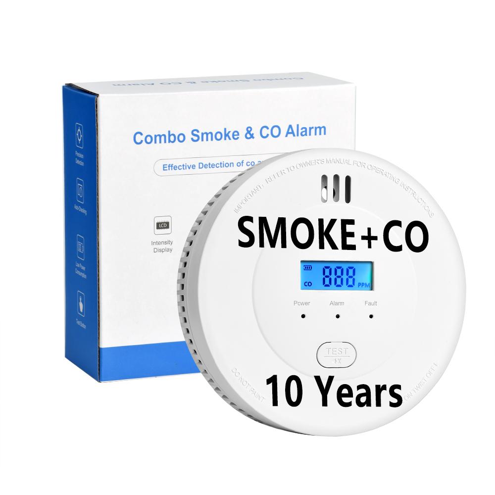 10 years Smoke  Carbon Monoxide Detector Battery Backup Smoke  CO Alarm Combo App Notification CE UL Certified PGSC02