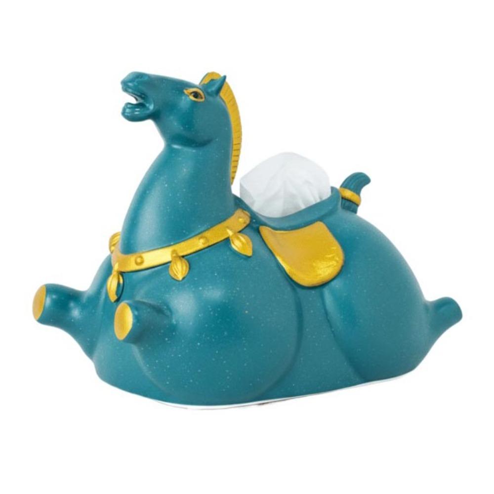 

Figure Model Horse Tissue Storage Box Doll Toy Zodiac Horse Model Toy Home Decoration синій/зелений