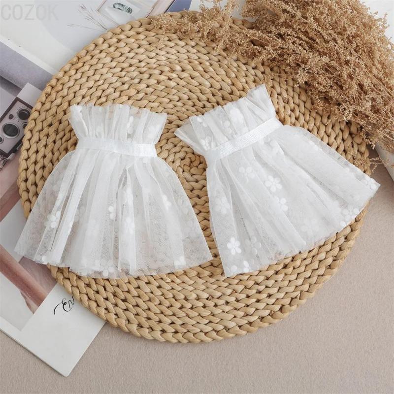 1 pár Odnímatelné hřejivé návleky na zápěstí halenky Gázové Elastické Univerzální Manžety rukávů Falešné manžety Dámské Krajkové manžety Rukávy Manžety svetru