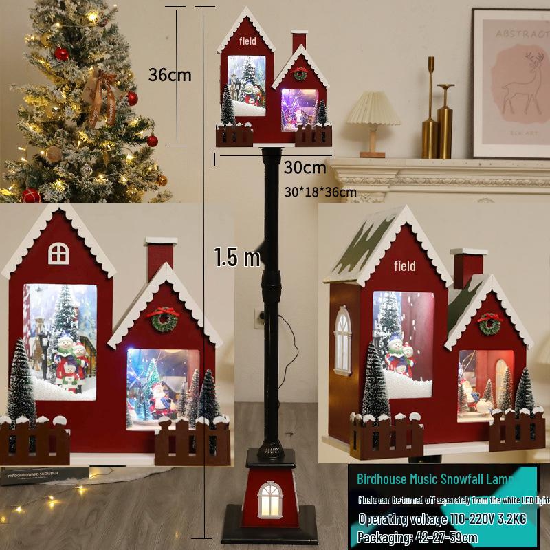 European Snowfall Music Lamp: Christmas Gift & Ornament for Living Room or Mall Display