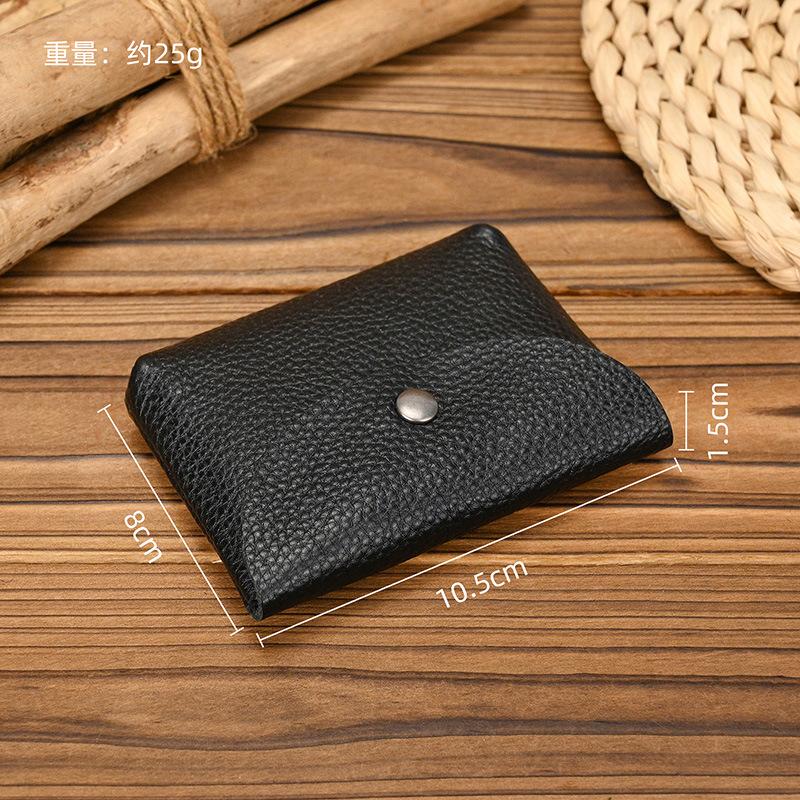 Men'S And Women'S Small Card Pouches, Coin Purses, Simple Handmade Card Pouches, Top-Grain Cowhide Small Money Pouches, Casual Wallets