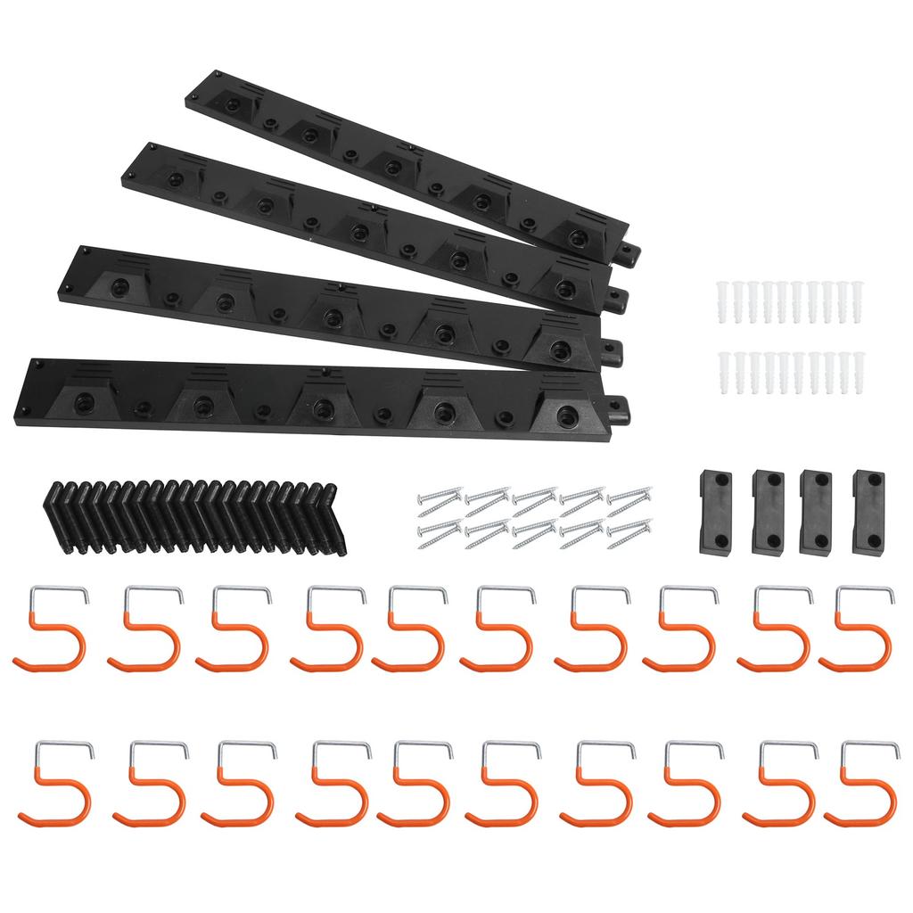 64in Garage Storage System WallMounted Garage Organizer Garden Tool Organizer Hanger for Home