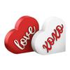 2PCS Valentine's Day Wooden Sign Decoration Heart Shaped Table Centerpieces Desktop Ornament Home Couple Love Crafts
