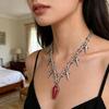 Fashionable Gothic Inspired Crucifix Pendant Necklace with Alloy Chain Vintage Jewelry Accessory Unisex Accessories
