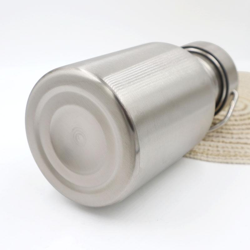 Stainless Steel Water Bottle with Bamboo Lid, BPA Free Portable Sports Flask for Outdoor Camping Cycling,350ml-1000ml