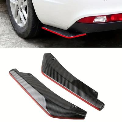 2PCS Universal Car Rear Bumper Lip Diffuser Splitter - Durable Scratch Guard & Stylish Rear Corner Enhancement - Easy Installati