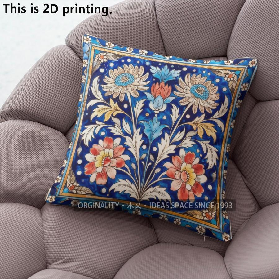 Bohemian Vintage Floral Pillow Covers Pattern Cushion Cover Suitable for Sofa Bedroom Car Pillow Cover