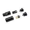Compact XLR Microphone Adapter Pack of 5 Gold-Plated 3-Pin Female Connector Adjustable 90-Degree Audio Plug Slim Cable Corner Connection Wrench