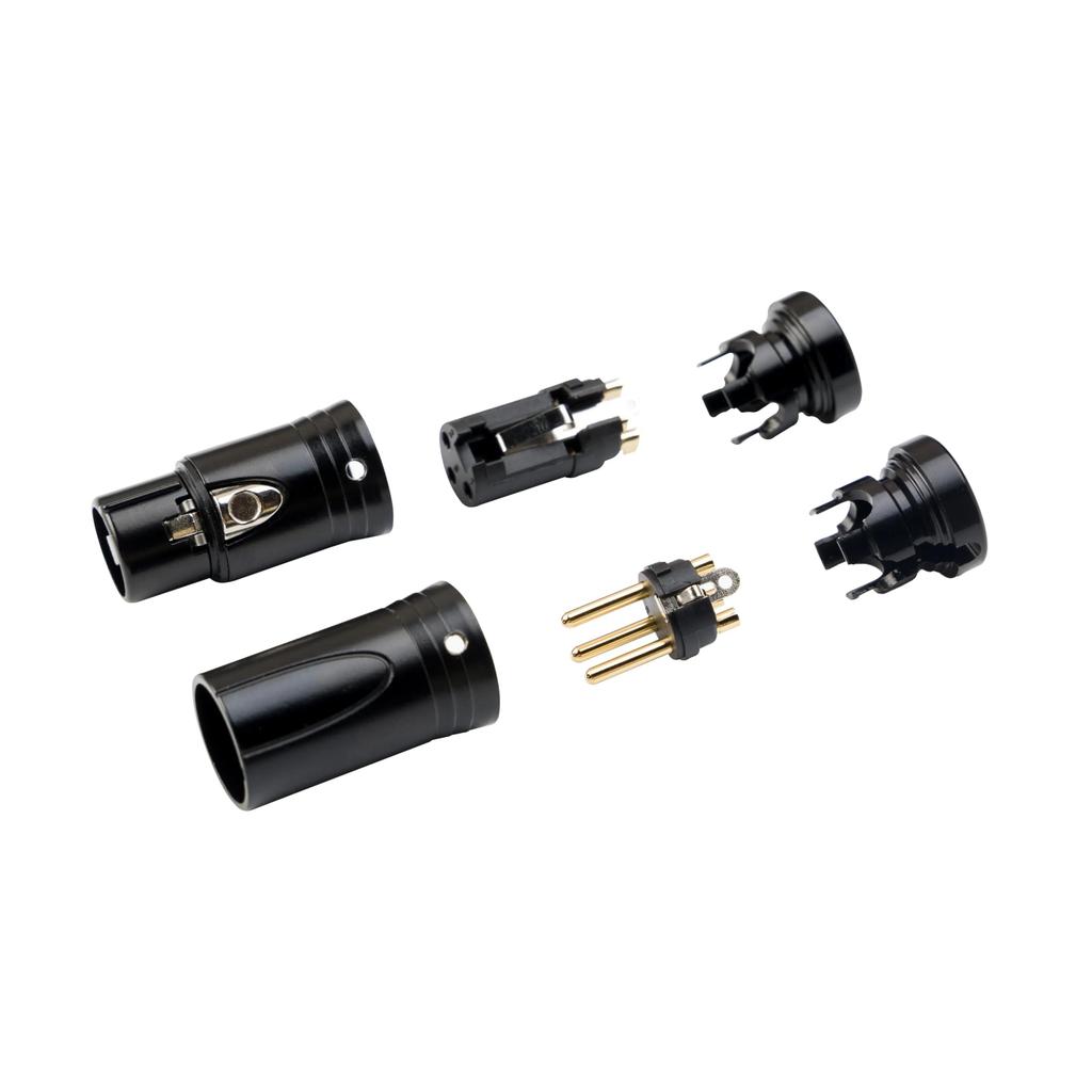 Compact XLR Microphone Adapter Pack of 5 Gold-Plated 3-Pin Female Connector Adjustable 90-Degree Audio Plug Slim Cable Corner Connection Wrench