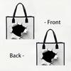 Ripped Print Casual Tote Large Capacity Reusable Daily Shopping Handbag