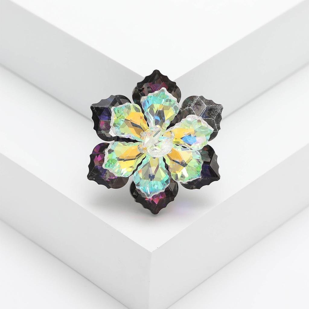 Broszka Kwiatowa z Cyrkoniami dla Kobiet Unisex Przypinki Bankietowa Impreza Plecak Prezenty Akcesoria Biżuteryjne