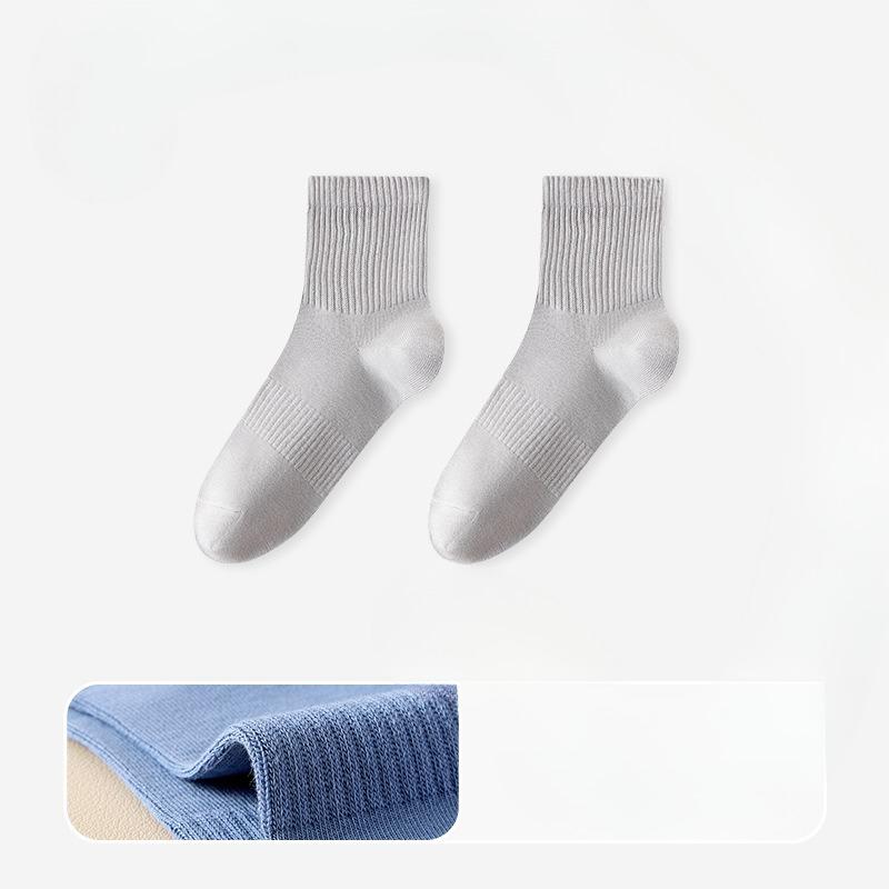 Chaussettes d'automne décontractées pour hommes, en pur coton 10A bactériostatique, anti-transpirantes, déodorantes, sans couture