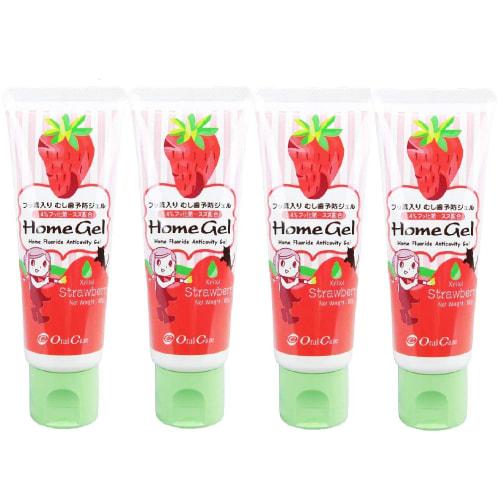 

Dental Product [] Oral Care Home Gel Strawberry 65g 4 Bottles Cavity Prevention Gel