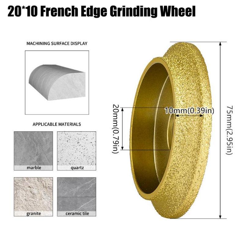 

Алмазный диск с вакуумной пайкой, французская кромка, диаметр отверстия 20 мм, алмазный полировальный диск для плитки, кварца, мрамора, гранита D