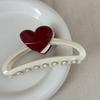 Hair Claw Heart Design Hair Clip for Women Stable Grip Back Head Hair