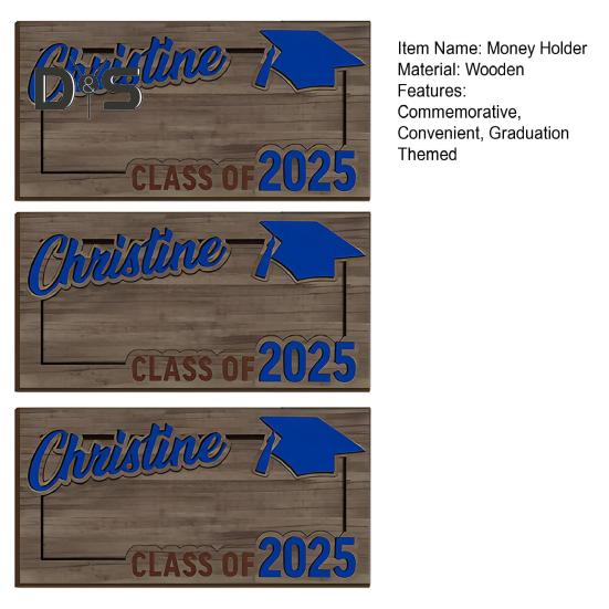 Graduation Gift Money Holder Wooden Class of 2025 Cash Holder Graduation Cash Gift Holder Keepsake for High School College University Graduates
