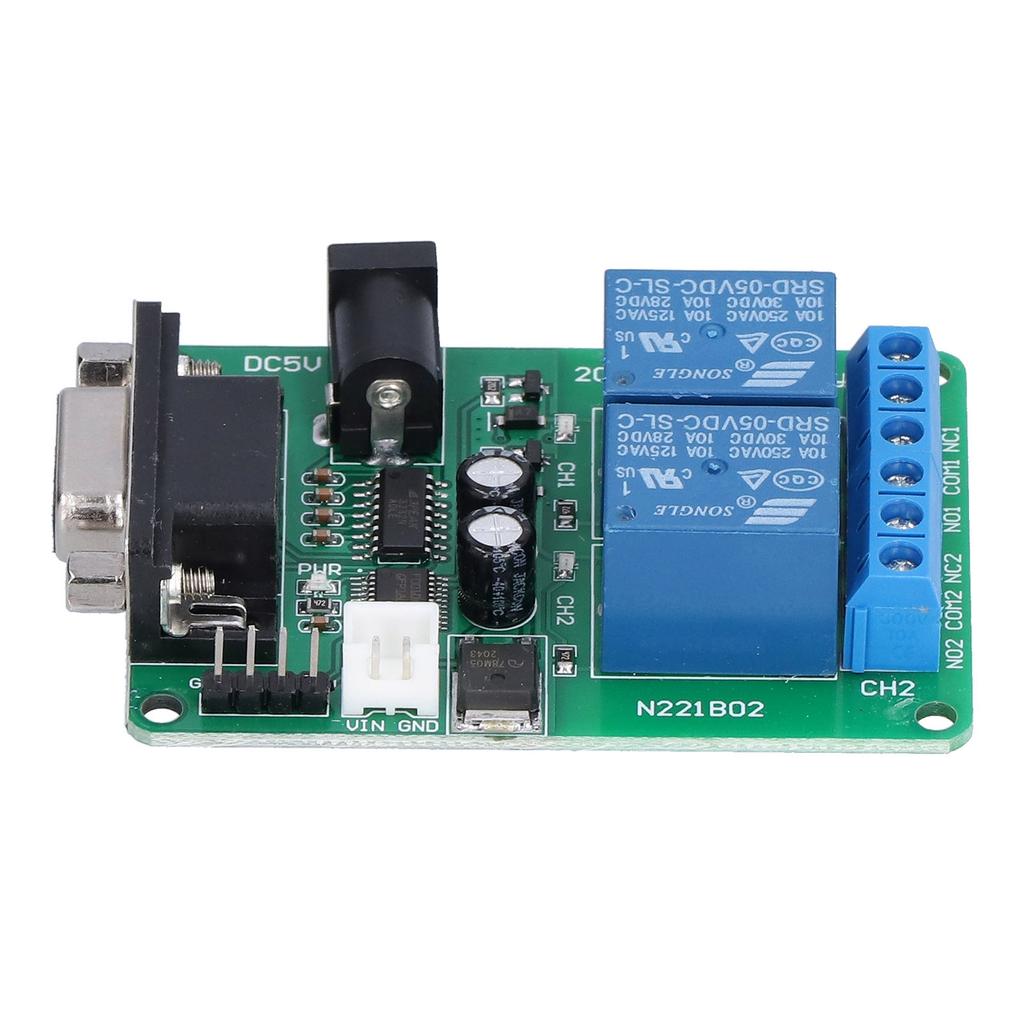 Relaismodul ABS Serielle Schnittstelle Baudrate 9600kbps Fernsteuerung Elektronische Komponente RS232