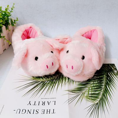 Fashion 2024 Ins Hot Cartoon Pig Cotton Shoes Girls Pink Slip On Fluffy Slipper Woman Creative Piggy Slides Loafers Shoes