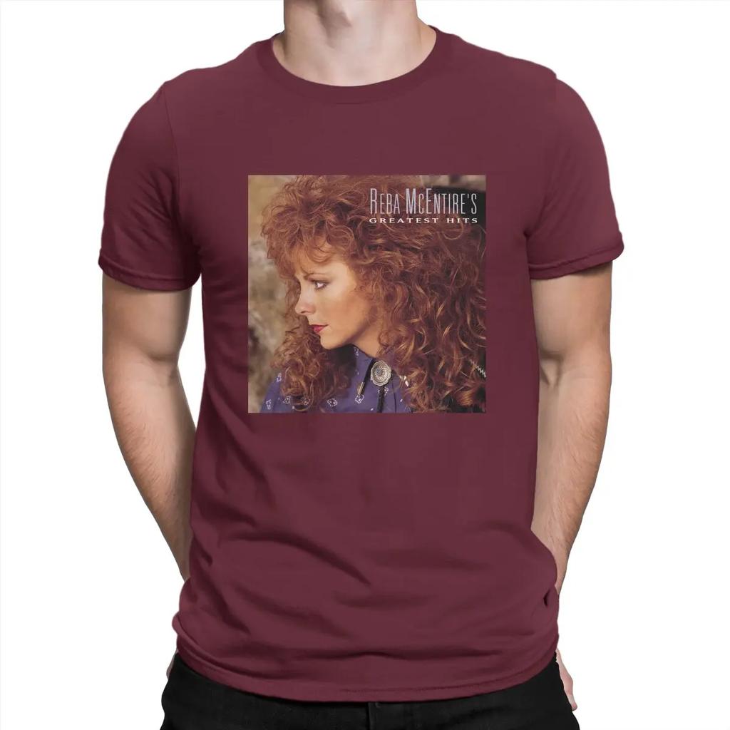 Men Greatest Hits T Shirt R-Reba Mcentire Music Cotton Tops Fun Short Sleeve Round Neck Tee Shirt Adult T-Shirt