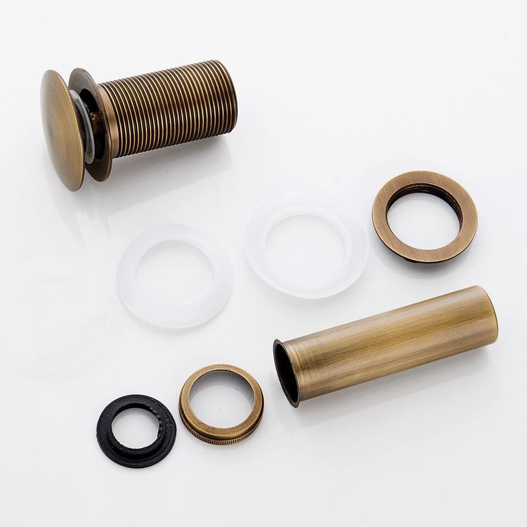 European Retro Pop-Up Brass Drainer In Antique Bronze Finish