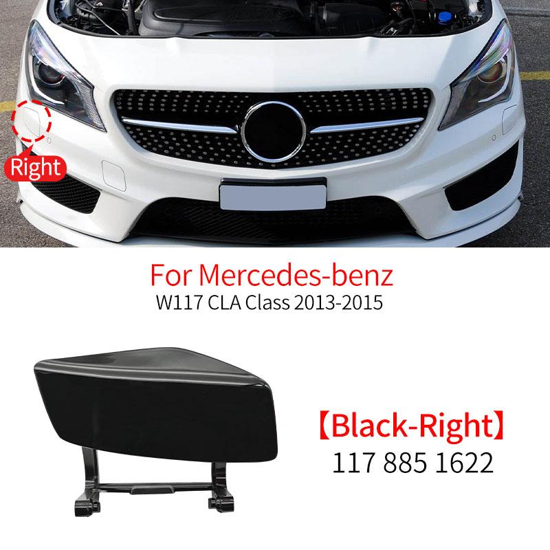 For Mercedes W117 Front Bumper Headlight Washer Spray Cover Cap Black White For Benz GLA Class CLA200 CLA220 CLA260 2013-2015