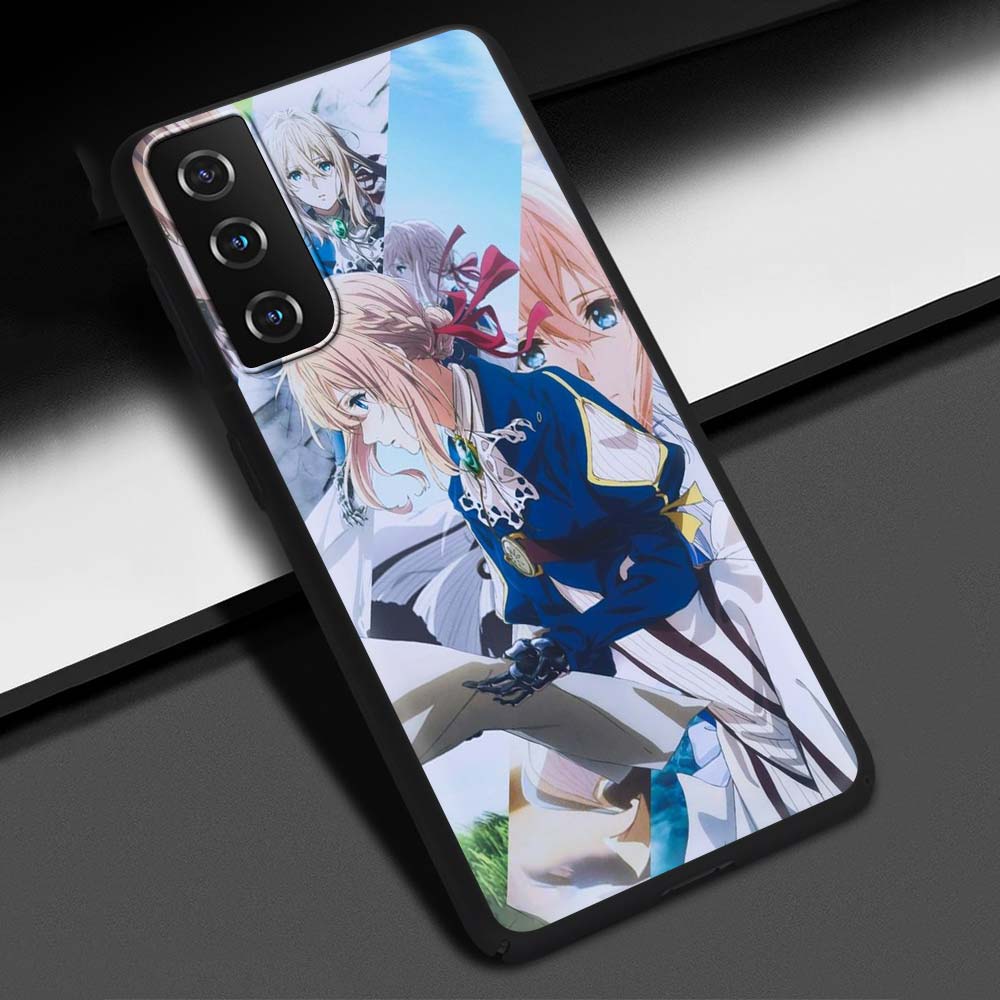 Violet Evergarden Anime-Telefonhülle für Samsung Galaxy S20 FE S21 Ultra S20 S10 S9 Plus S10E S8 Silikon-Schutzhülle mit weicher Rückseite