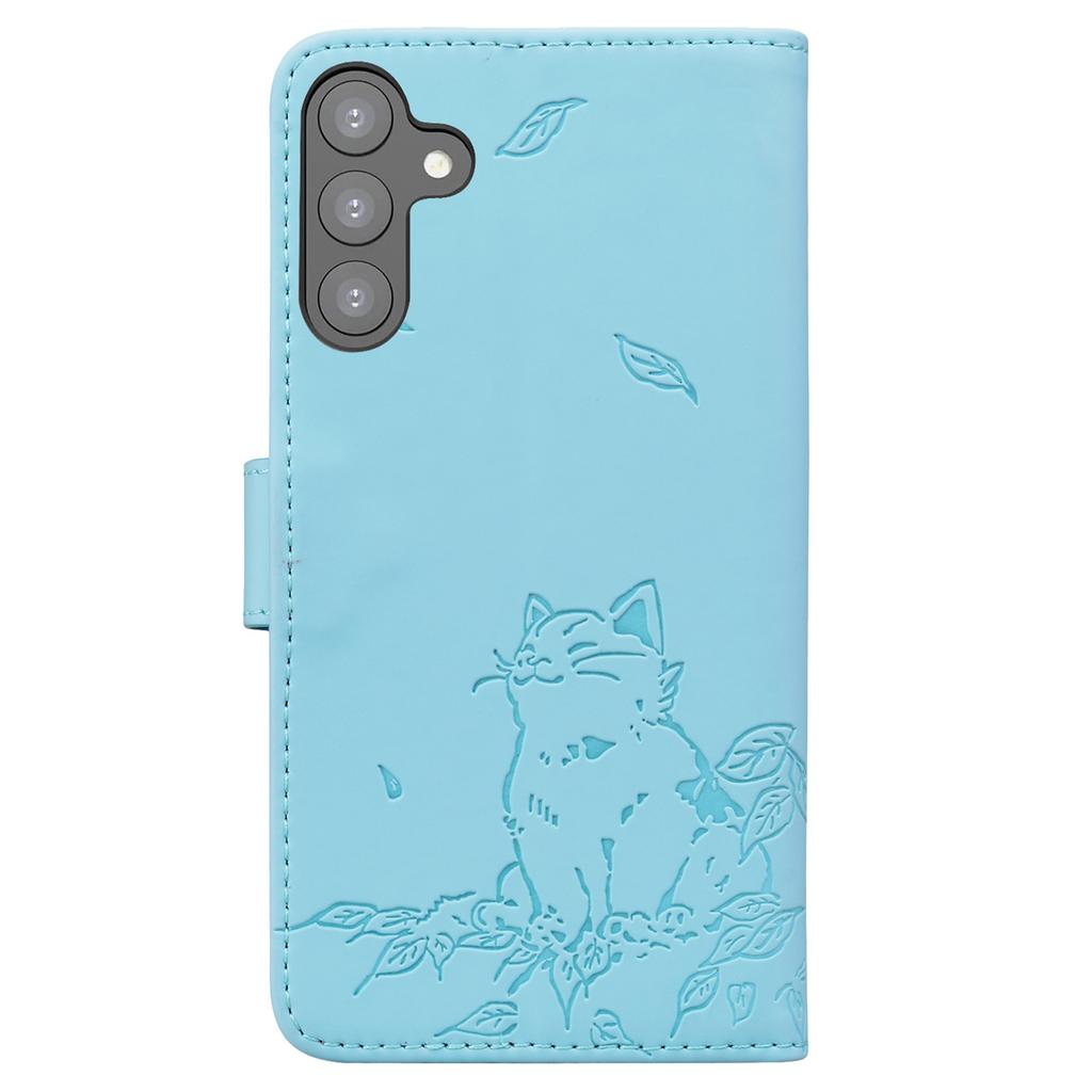For Samsung Galaxy A16 5G/A16 4G Case Wallet Cat Pattern Imprinted Leather Phone Cover