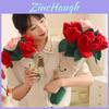 Delightful Plush Rose Doll In Vibrant Red Or Pink Perfect For Romantic Gifts And Decorations