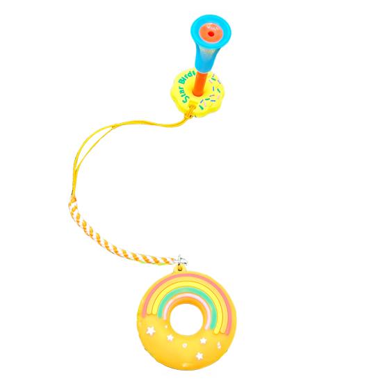 Golf Tee Holder Plastic Anti Lost Golf Tee Hanger Cartoon Donut Golf Tee Ring with Strap Golf Accessories for Men Women Golfer Gifts