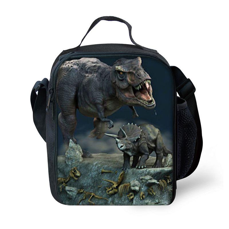 Jurassic World Dinosaur Lunch Bag Insulated Thermal Cooler For Students And Picnics