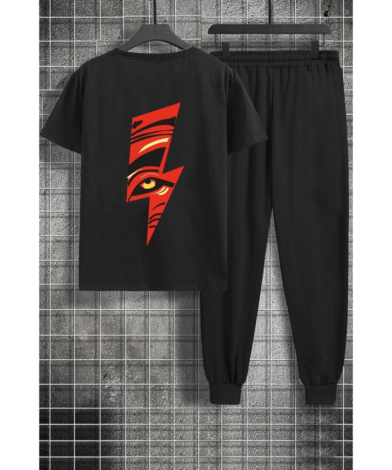 

Комплект спортивного костюма унисекс с молнией и принтом сверху и снизу