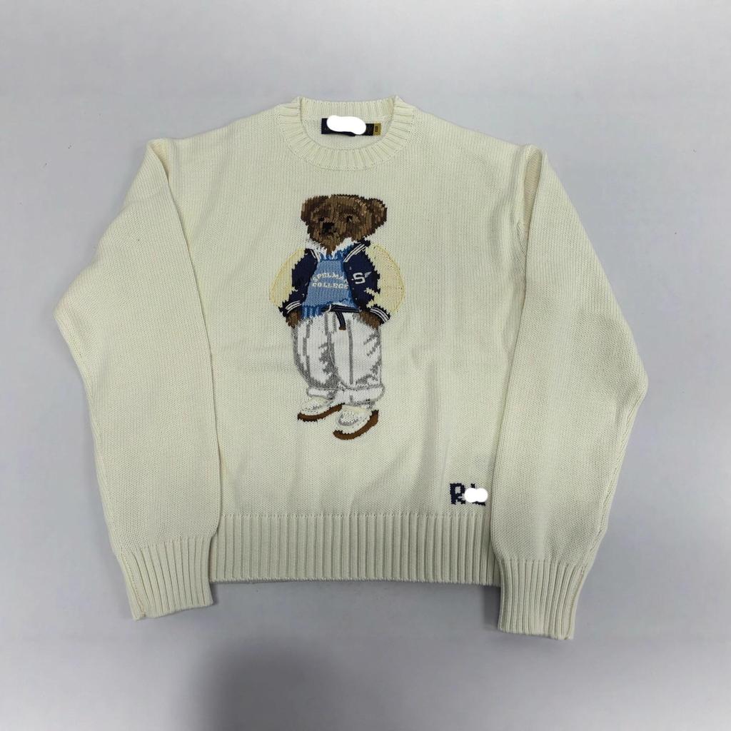 Women's 2025 Heavy-Duty Pure Cotton Little Bear Sweater: High-Quality, Scanable, Perfect for Autumn & Winter