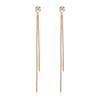 1 Stück Retro Gold Silber Farbe Lange Hängende Ohrringe Für Damen Metall Quaste Ethnisch Hängende Ohrringe Hip Hop Street Schmuck Zubehör
