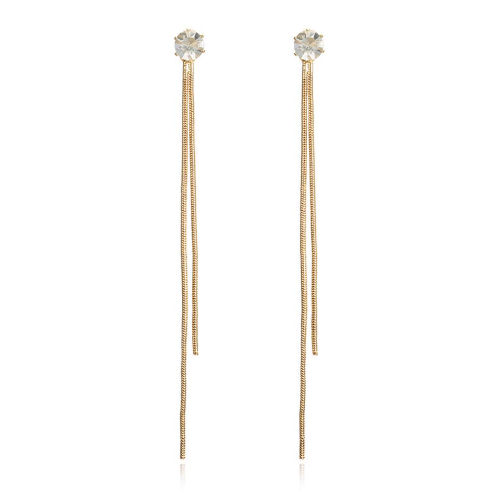1 Stück Retro Gold Silber Farbe Lange Hängende Ohrringe Für Damen Metall Quaste Ethnisch Hängende Ohrringe Hip Hop Street Schmuck Zubehör