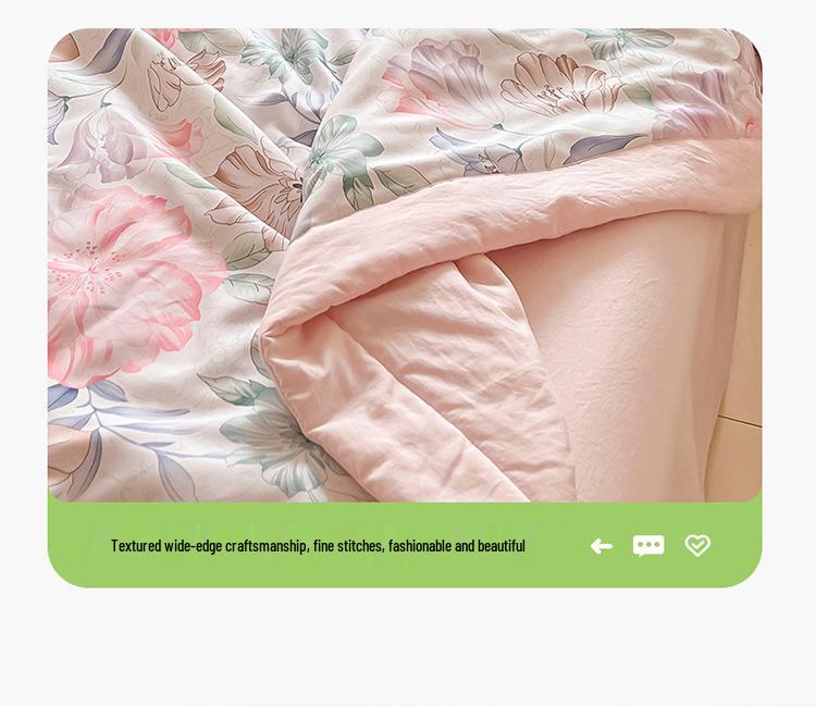 Washed Cotton Ultrasonic Embossed Summer Quilt - Double Size, Lightweight, Ideal for Air Conditioning, Gift or Group Purchase.