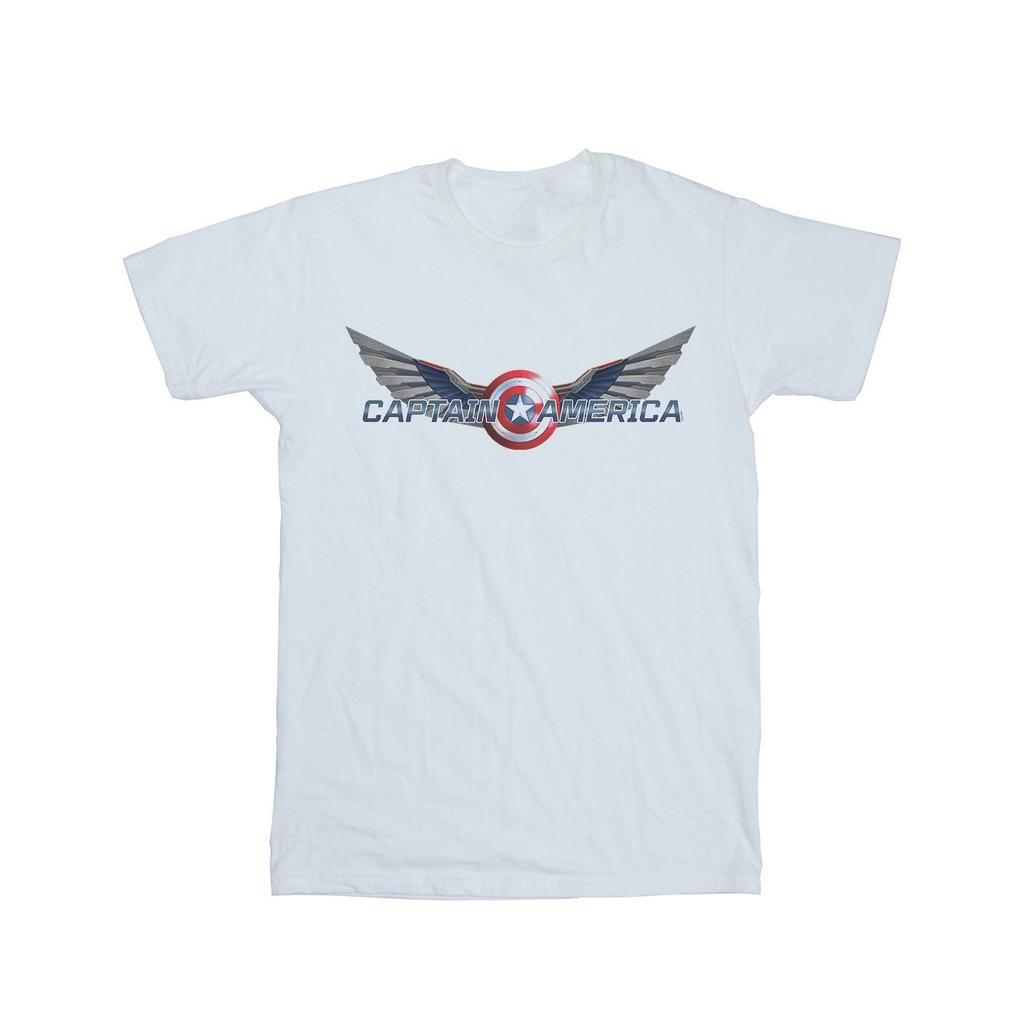 Marvel Mens Falcon And The Winter Soldier Captain America Logo T-Shirt