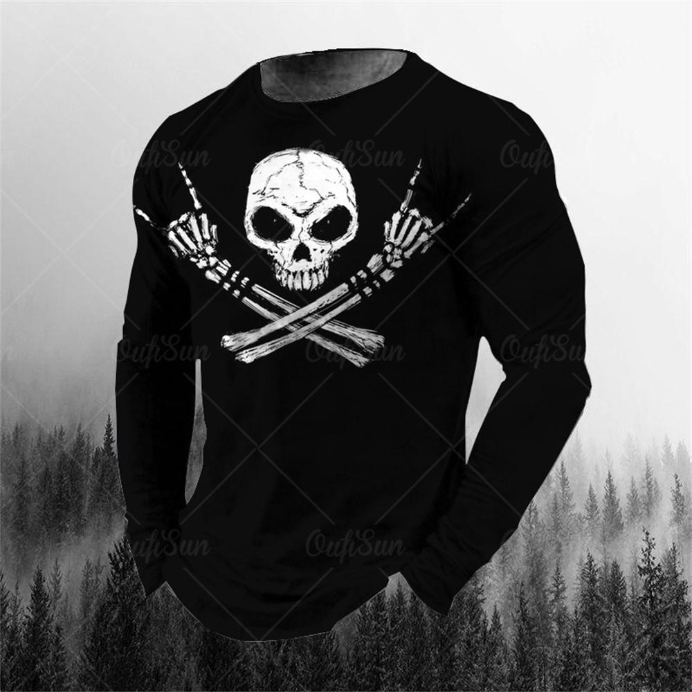 Retro Eagle Pattern 3d Print Summer Men's Round Neck T-shirt Casual Long Sleeve T-Shirt Oversized Pullover Fashion Men Clothing