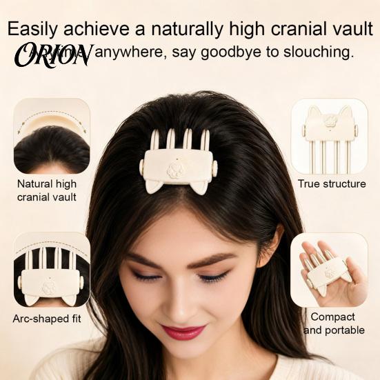 Heated Root Lifter 2Pcs Hair Volume Clip for Roots, Rechargeable Volumizing Tool Fine Instant Flat Hair, Cordless Comb with 2 Heat Settings