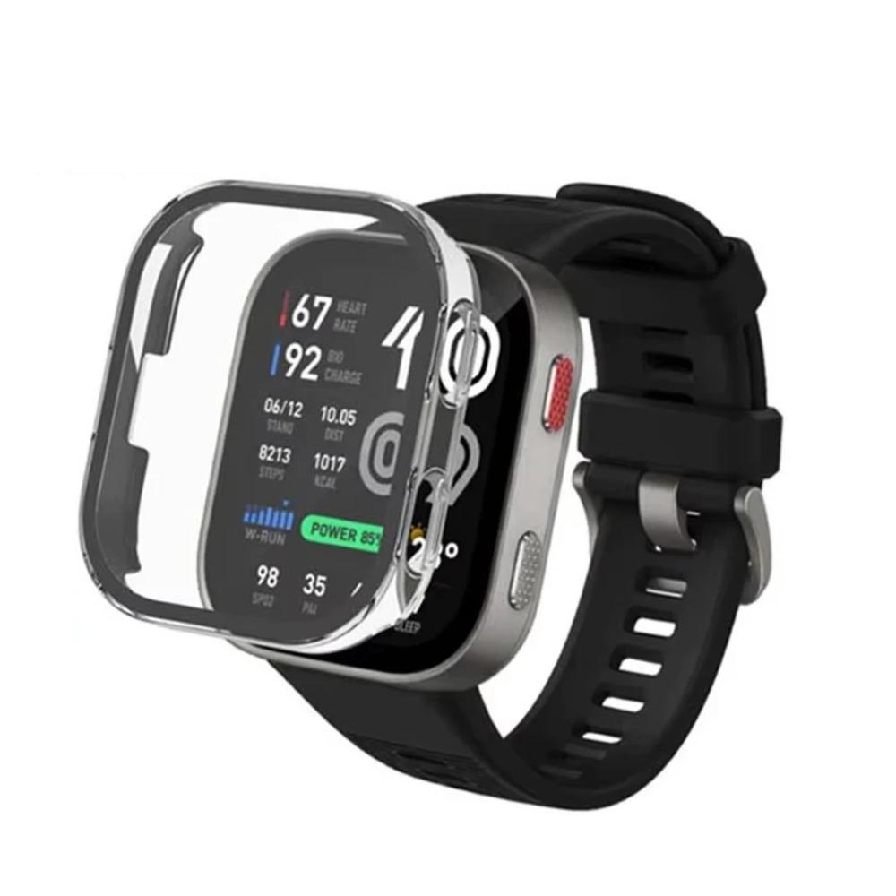 Glas+PC Hülle Für Amazfit Bip Max Displayschutz Anti-Kratz-Folie Stoßstange Schutzhülle Abdeckung Für Amazfit Bip Max Zubehör