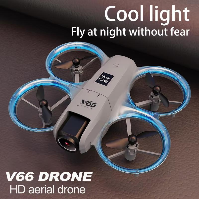 2025 New V66 Mini Drone 8K HD Dual Camera Five-way Obstacle Avoidance Foldable Remote Control Quadcopter WiFi FPV Children's Toy Gift