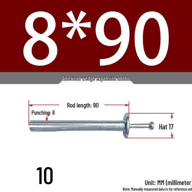 Aluminum Rivet Insert for Gantry Frame with Expansion Bolt and Wall Plug