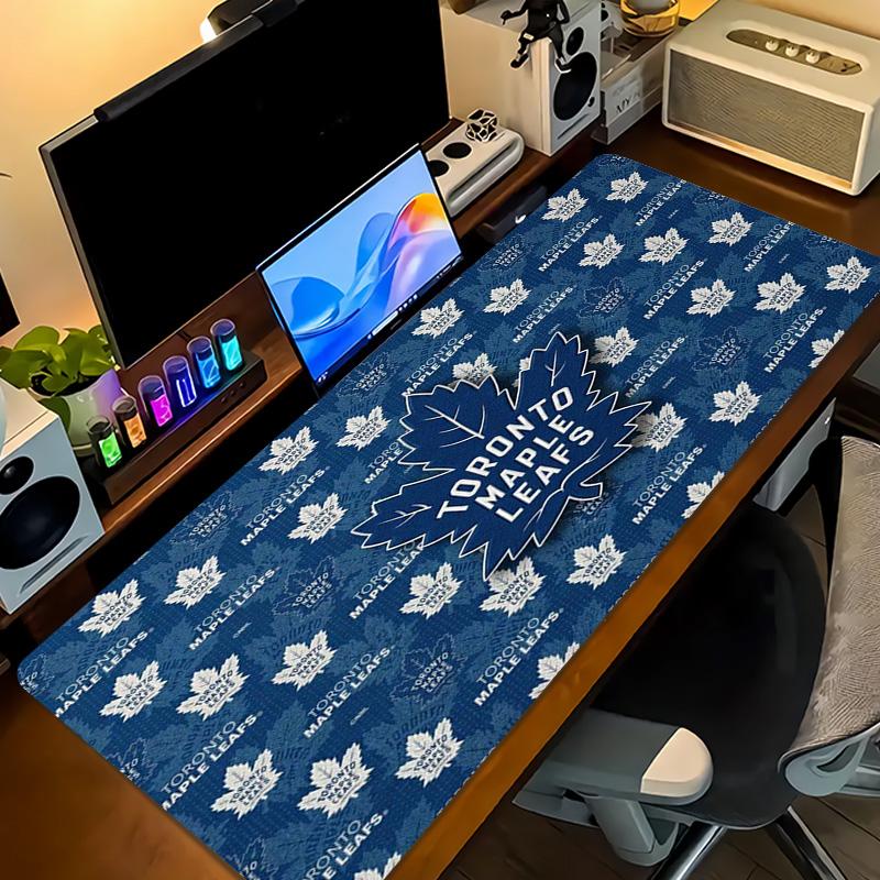 Toronto Maple Leafs Farbiges Mauspads Großes Gaming Tischkissen Rutschfestes Laptop Tablet Großes Mauspads XXL Matte Mini PC Spielmatte Mit Verschlusskante