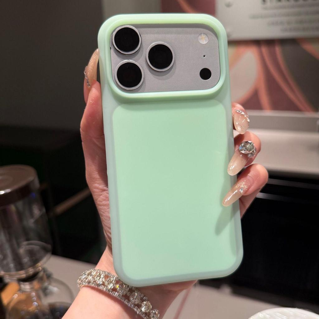 Apple 17 Pro Max Silicone Case: Large Hole, Matte AI Buttons, Fits iPhone 16