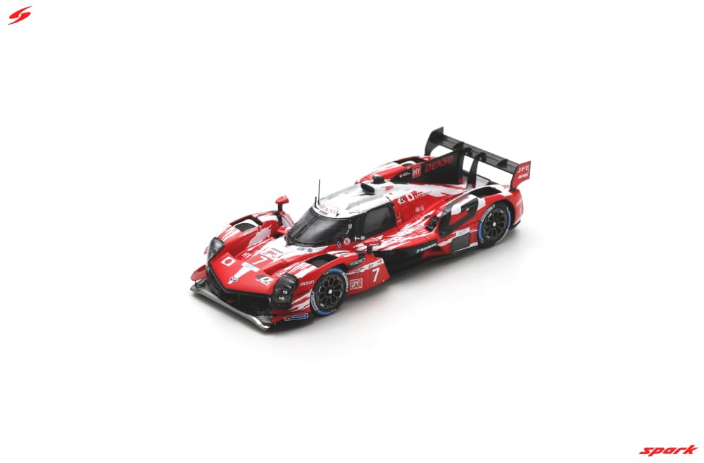 Spark Scale Toyota GR010 Hybrid 2025 24 Stunden von Le Mans 5. Platz de Vries Komplettes Modell mit Sponsorenlogos 1/43 #7 M. Conway/Kamui Kobayashi/N.