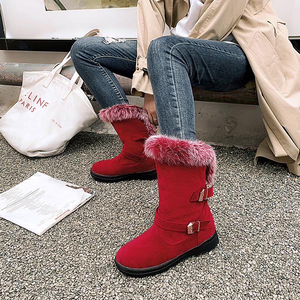 Sorbern Botas de dos formas de uso para mujer, zapatos de plataforma con  tacón de cuña roja, de otoño|Botas a media pantorrilla| - AliExpress