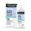 Neutrogena Ultra Sheer Loțiune Minerală cu Protecție Solară pentru Față Protecție Solară Ușoară cu Spectru Larg SPF 70 pentru Față, pentru Piele Sensibilă