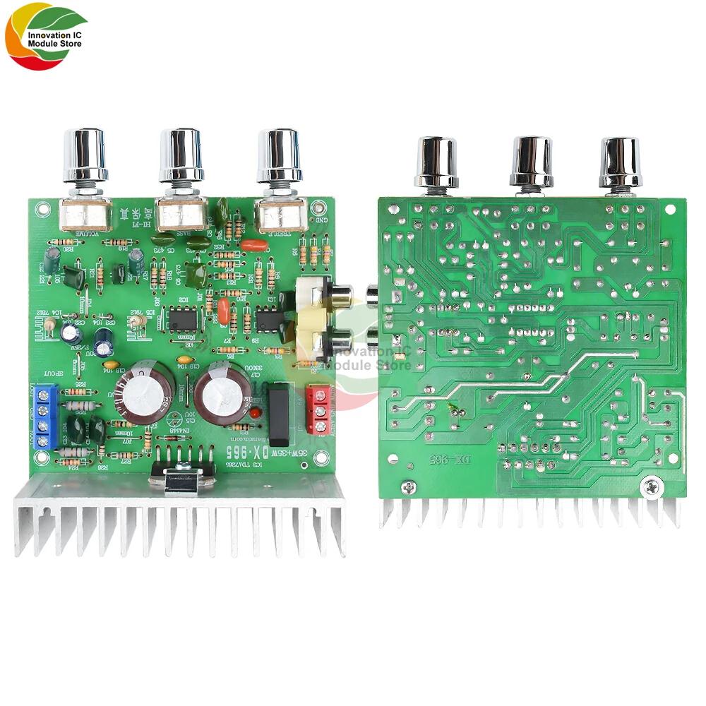 Dual Channel 2.0 Channel TAC 12-15V DA7265 High Fidelity HiFi Amplifier Board 4558 Preamplifier Amplifier Module 40W+40W